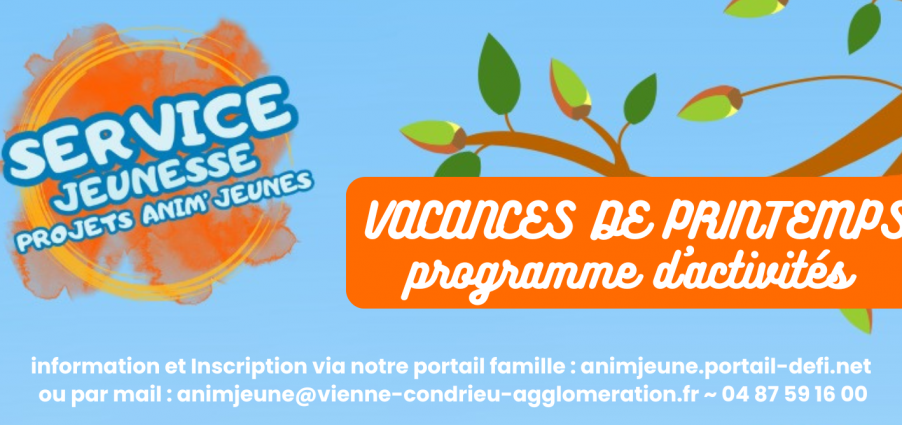Anim'Jeunes - Programme vacances de printemps 2026